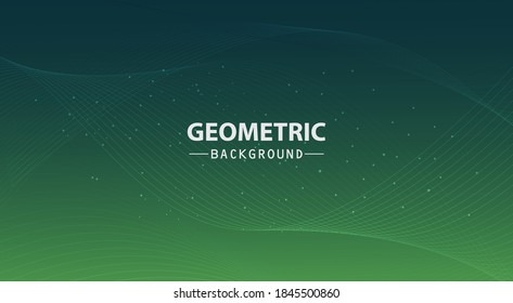 Abstract geometric with green background