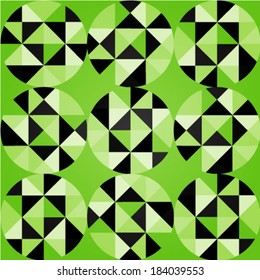 Abstract geometric green background for design