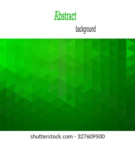 Abstract geometric green background for design.Vector illustration