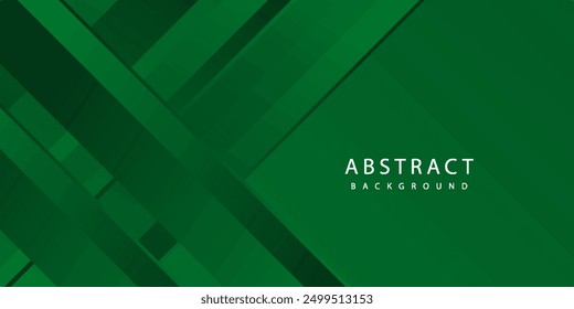 Abstract Geometric Green Background with Diagonal Lines and Gradient. Can Be Used for Cover Design, Poster and Advertising.