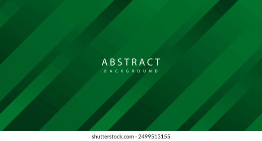 Abstract Geometric Green Background with Diagonal Lines and Gradient. Can Be Used for Cover Design, Poster and Advertising.