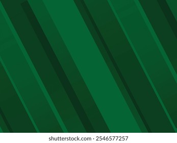 Fundo verde geométrico abstrato com linhas diagonais e gradiente. Pode ser usado para design de capa, pôster e publicidade.