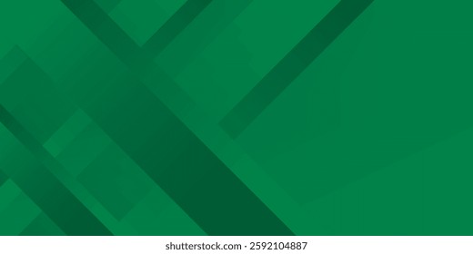 Abstract Geometric Green Background with Diagonal Lines and Gradient. Can Be Used for Cover Design, Poster and Advertising.