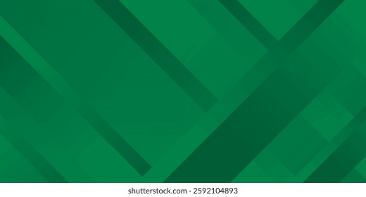 Abstract Geometric Green Background with Diagonal Lines and Gradient. Can Be Used for Cover Design, Poster and Advertising.