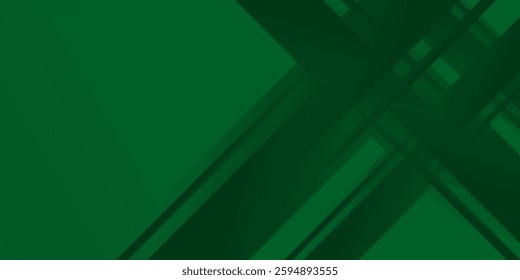 Abstract Geometric Green Background with Diagonal Lines and Gradient. Can Be Used for Cover Design, Poster and Advertising. Eps10