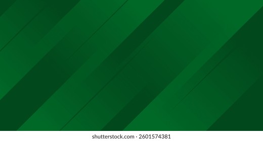 Abstract Geometric Green Background with Diagonal Lines and Gradient. Can Be Used for Cover Design, Poster and Advertising.