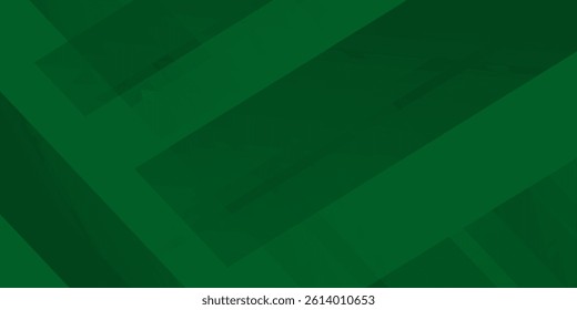 Abstract Geometric Green Background with Diagonal Lines and Gradient. Can Be Used for Cover Design, Poster and Advertising.