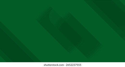 Abstract Geometric Green Background with Diagonal Lines and Gradient. Can Be Used for Cover Design, Poster and Advertising.