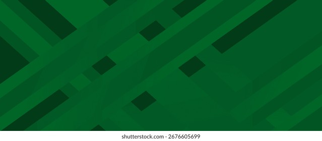 Abstrakter geometrischer grüner Hintergrund mit diagonalen Linien und Farbverlauf. Kann für Cover-Design, Poster und Werbung verwendet werden. 10 EPS