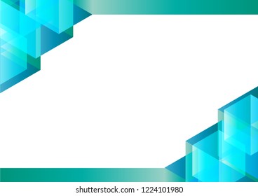 Abstract geometric green Background, with space for design, text input ,Design business cards, text input, vector illustration.