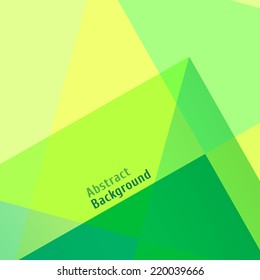 Abstract Geometric Green Background Template. Vector Illustration