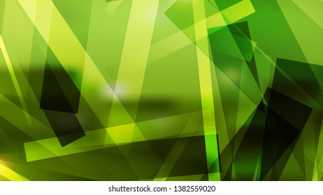 Abstract Geometric Green and Black Background