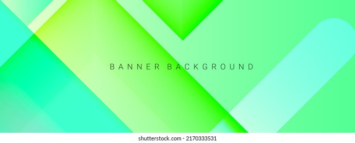 Abstract geometric green dynamic line design colorful background banner