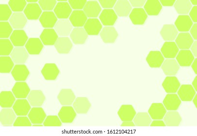 Abstract Geometric green hexagon background vector illustration