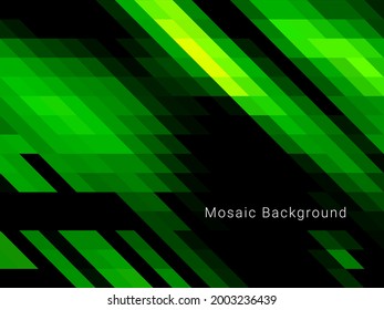 Abstract geometric green mosaic shape elegant background vector