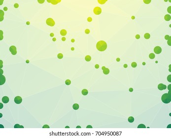abstract geometric green network background