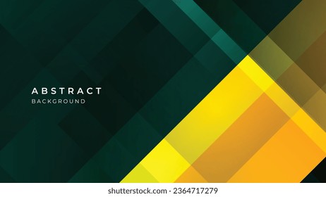 Abstract geometric green orange background with shadow suit for business corporate banner backdrop presentation and much more Premium Vector