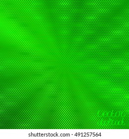 Abstract Geometric Green Pattern. Cellular Structure Texture Background. Vector Illustration