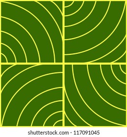 Abstract geometric green seamless pattern.