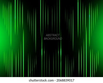 Abstrakte geometrische, grüne, transparente Farbverlauf-Linien, Vektorhintergrund