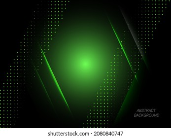 Abstract geometric green transparent gradient lines illustration pattern background vector