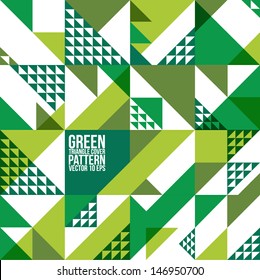 Abstract Geometric Green Triangle Pattern.  Background , Cover , Layout , Magazine, Brochure , Poster , Website , Etc.