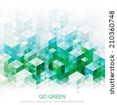 Abstract geometric green urban background. Vector. 