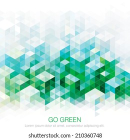 Abstract geometric green urban background. Vector. 