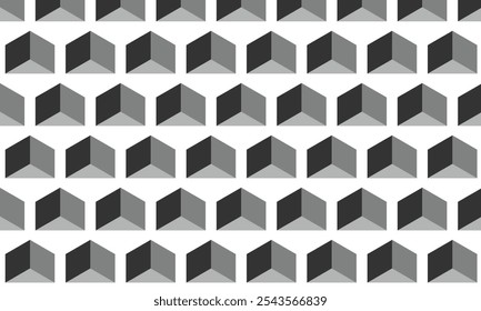 abstrato geométrico cinza 3d padrão cubo sem costura.