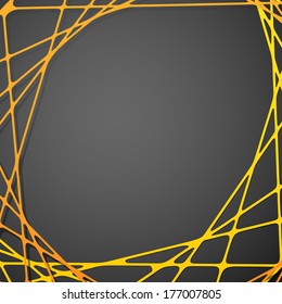 abstract geometric grey background with yellow and orange circle shape
