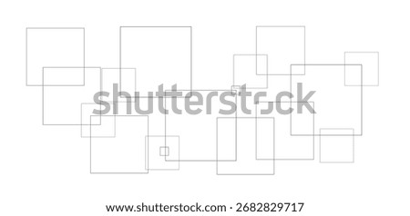 Abstract geometric grey linear square seamless design.