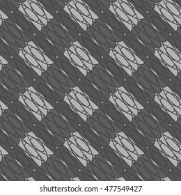Abstract geometric grey seamless pattern for background.
