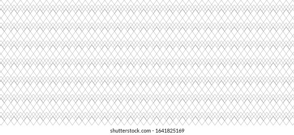 Abstract geometric grid background. Black line Rhombus pattern.