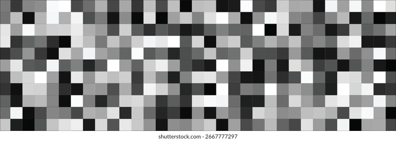 Plano de fundo de grade geométrica abstrata com ilustração de vetor de quadrados preto e branco