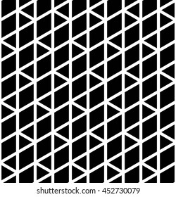 Abstract geometric grid black and white hipster fashion pillow pattern