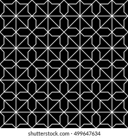 Abstract geometric grid black and white hipster fashion pillow square pattern