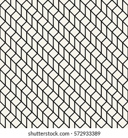 Abstract geometric grid. Black and white minimal graphic design print pattern