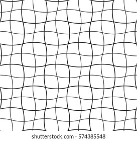 Abstract geometric grid. Black and white minimal graphic design print pattern