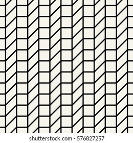 Abstract geometric grid. Black and white minimal graphic design print pattern