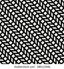 Abstract geometric grid. Black and white minimal graphic design print pattern