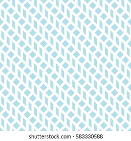 Abstract geometric grid. Blue minimal graphic design print pattern