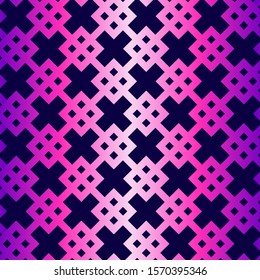 Abstract geometric grid seamless pattern. Neon gradient colored vector wallpaper for textiles, posters, cards, wrapping paper, etc.