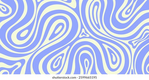 Abstract Geometric Groovy Texture Vector Design. Psychedelic Y2k Background. Trippy Hand-Drawn Art.