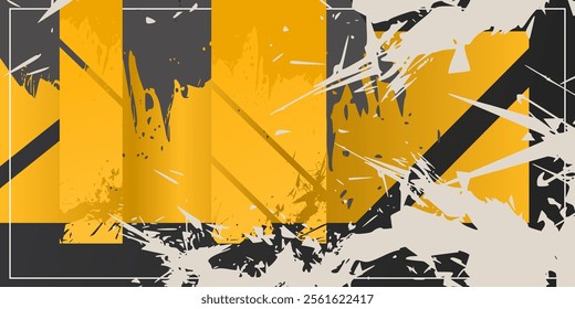 abstract geometric grunge background in cyberpunk style