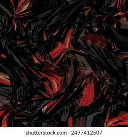 Patrón geométrico Abstractas del grunge, trazos ondulados pintados a mano del pincel. Fondo artístico. Fondo negro de la pintura del tono rojo. tarjeta, tela, materia textil, cubierta, papel, superficie, telón de fondo, mármol, impresión digital