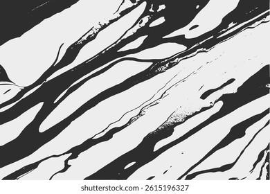 Abstract geometric grunge texture with black and white irregular shapes and lines