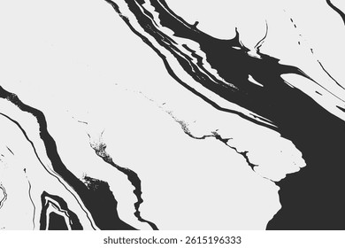 Abstract geometric grunge texture with black and white irregular shapes and lines