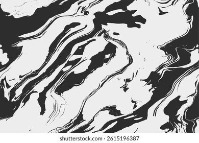 Abstract geometric grunge texture with black and white irregular shapes and lines