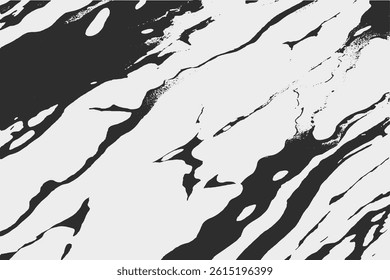 Abstract geometric grunge texture with black and white irregular shapes and lines