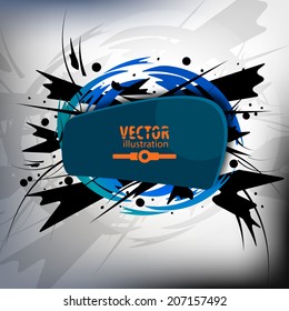 Abstract geometric grunge vector background